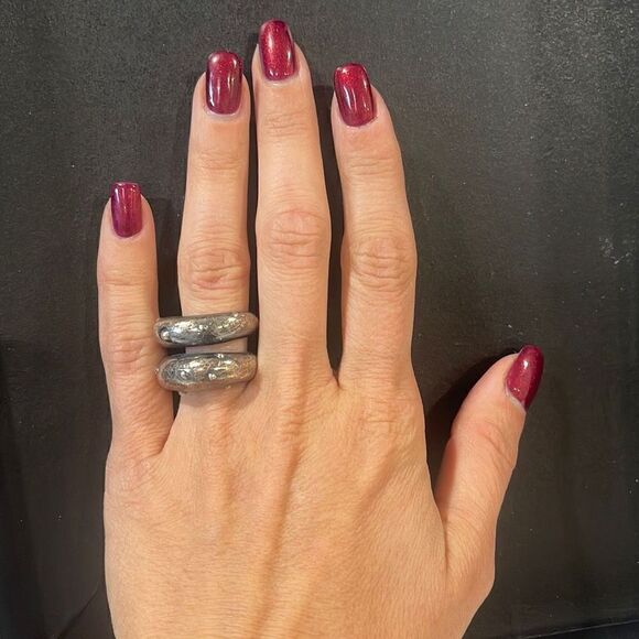 No Brand Jewelry - Solid Sterling Silver Avant Garde Ring